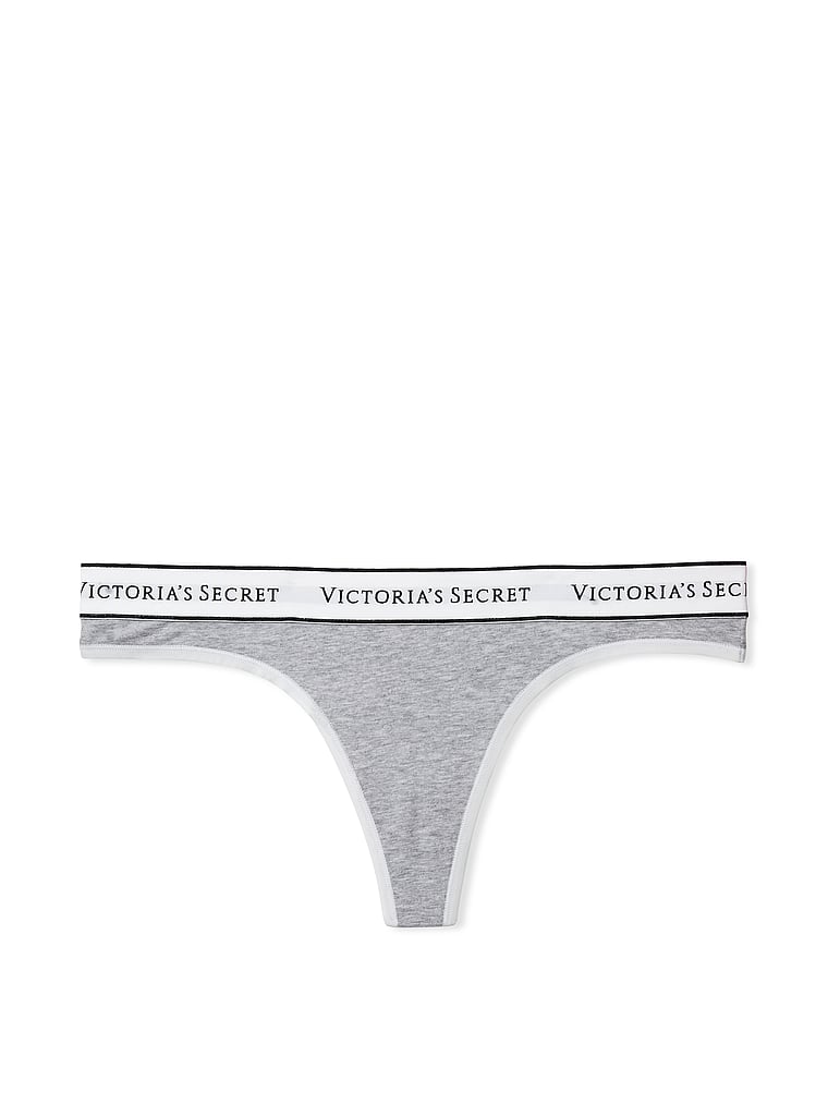 Logo Cotton Thong Panty image number null