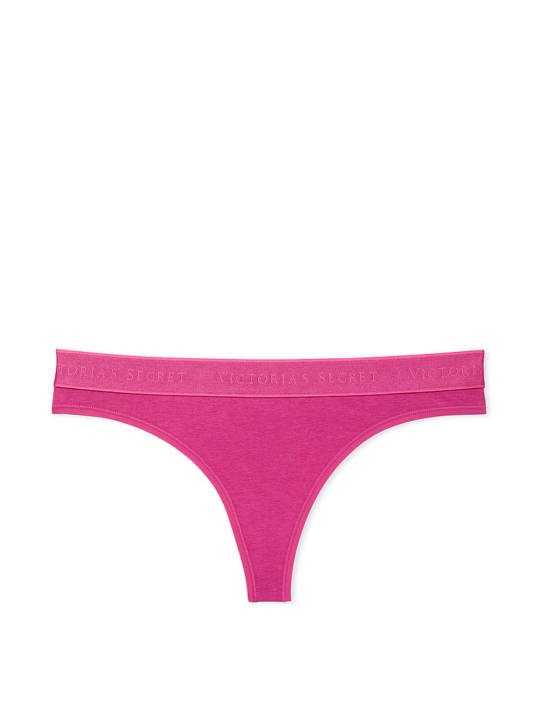 Logo Cotton Thong Panty image number null