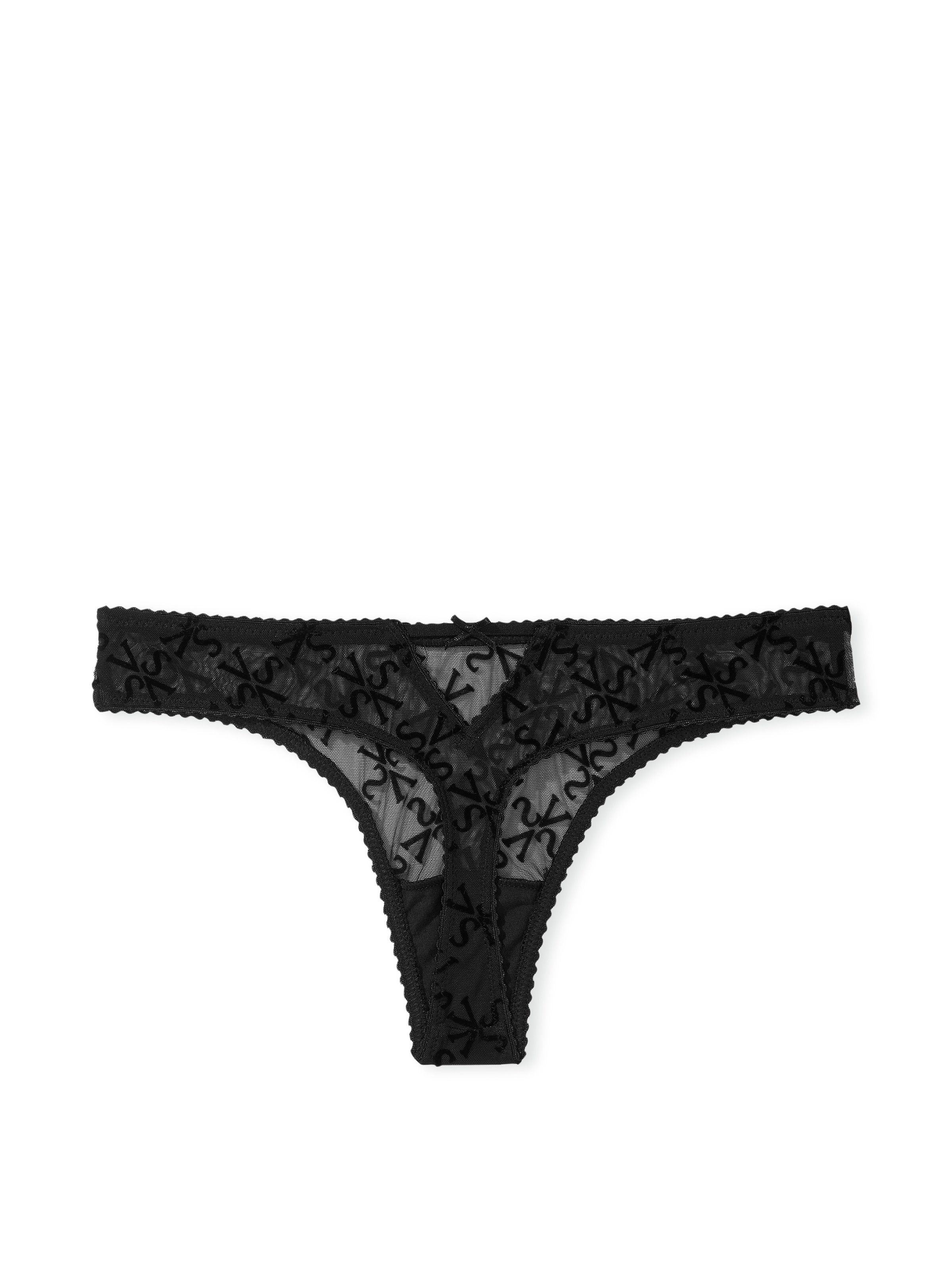 Logo Mesh Thong Panty image number null