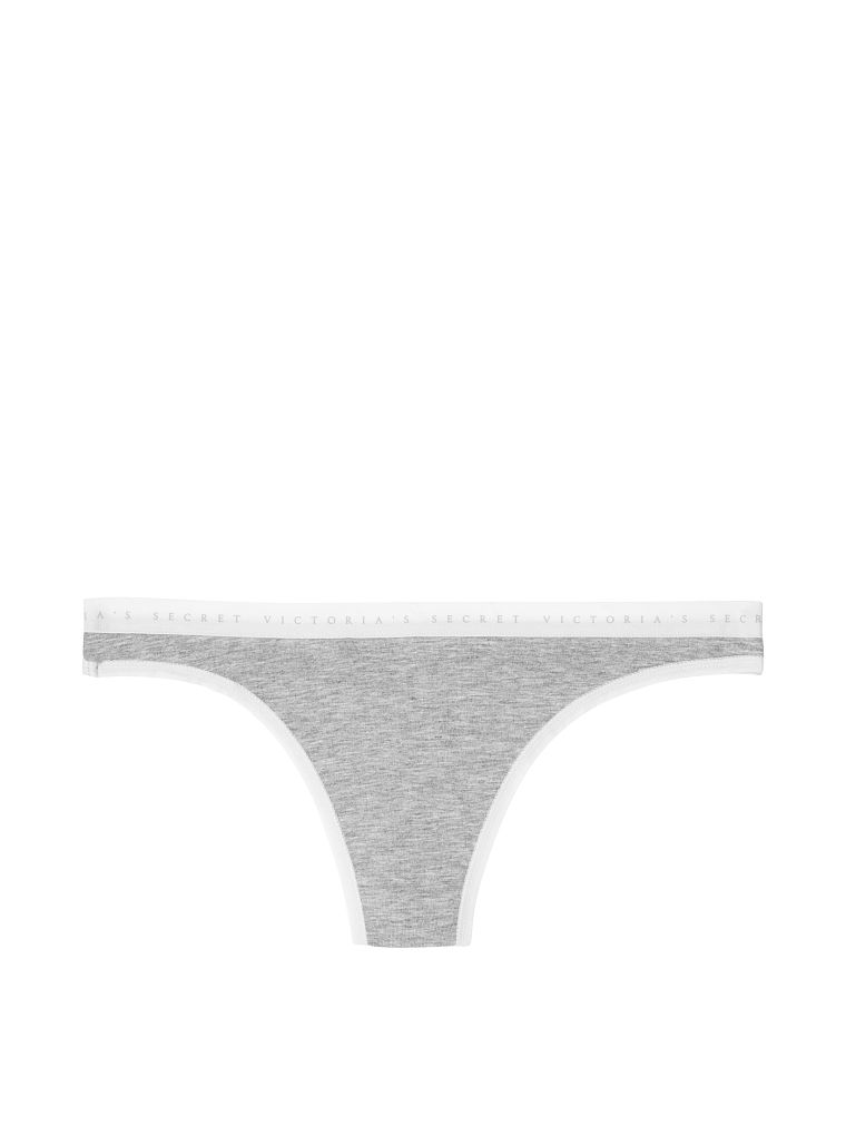 Stretch Cotton Thong Panty image number null