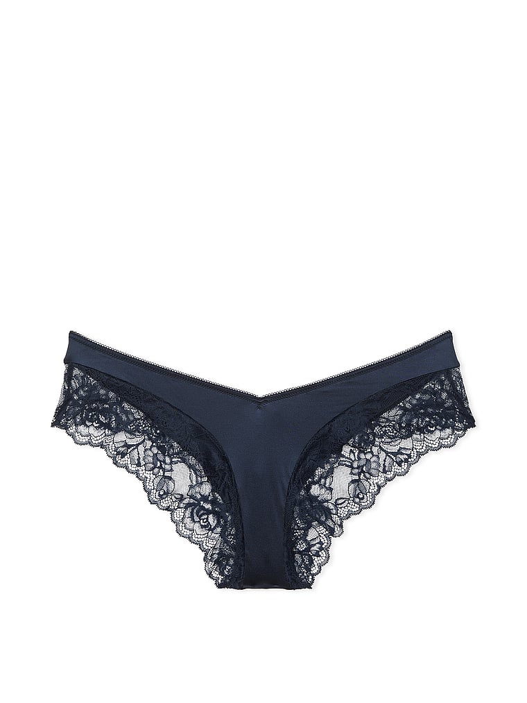 Rose Lace-Trim High-Leg Cheeky Panty image number null