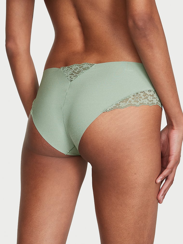 No-Show Lace-Trim Cheeky Panty image number null