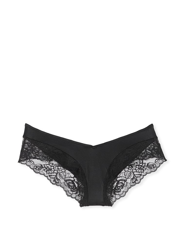 Rose Lace-Trim High-Leg Cheeky Panty image number null