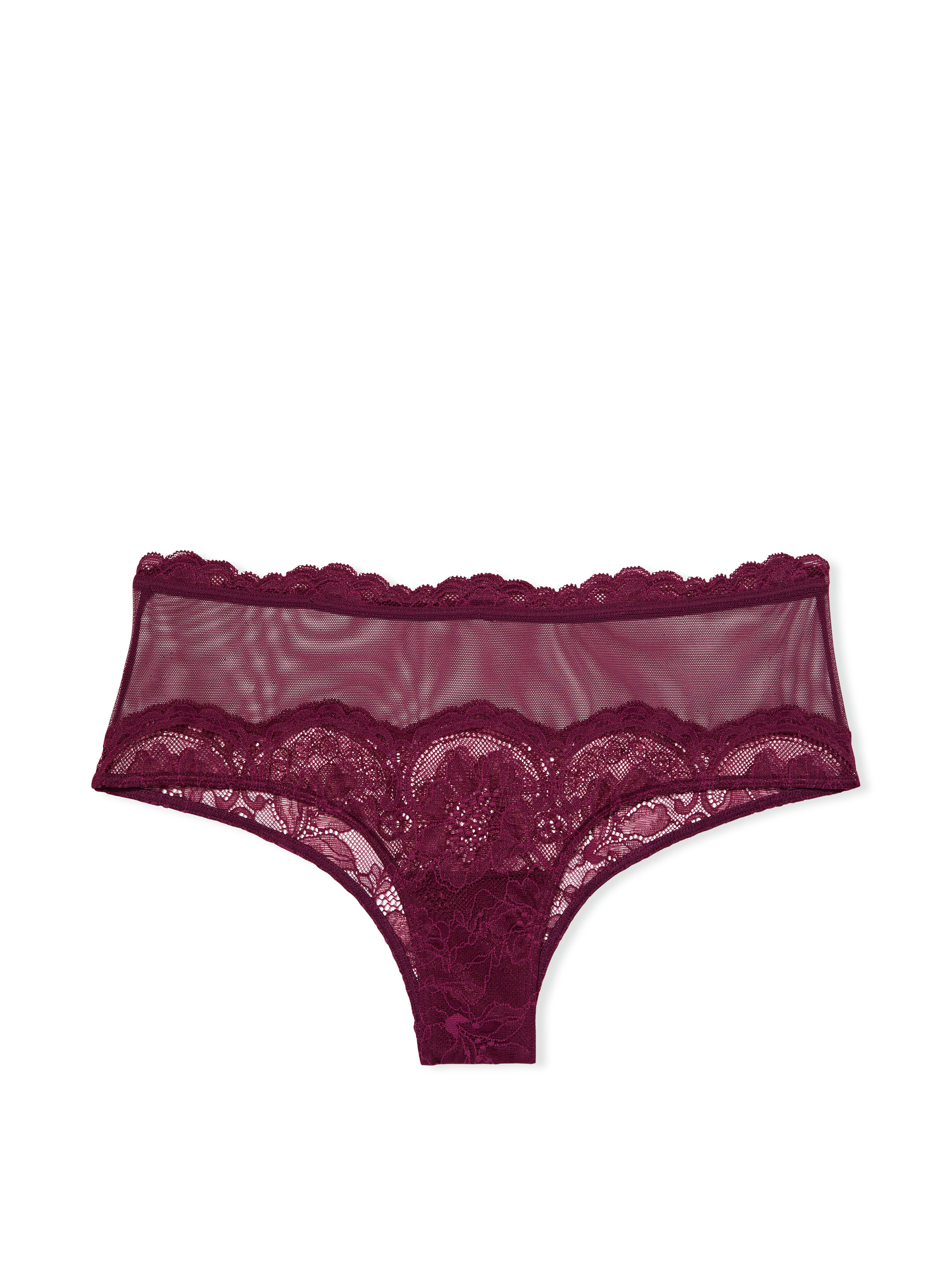 Lace & Mesh Cheeky Panty image number null