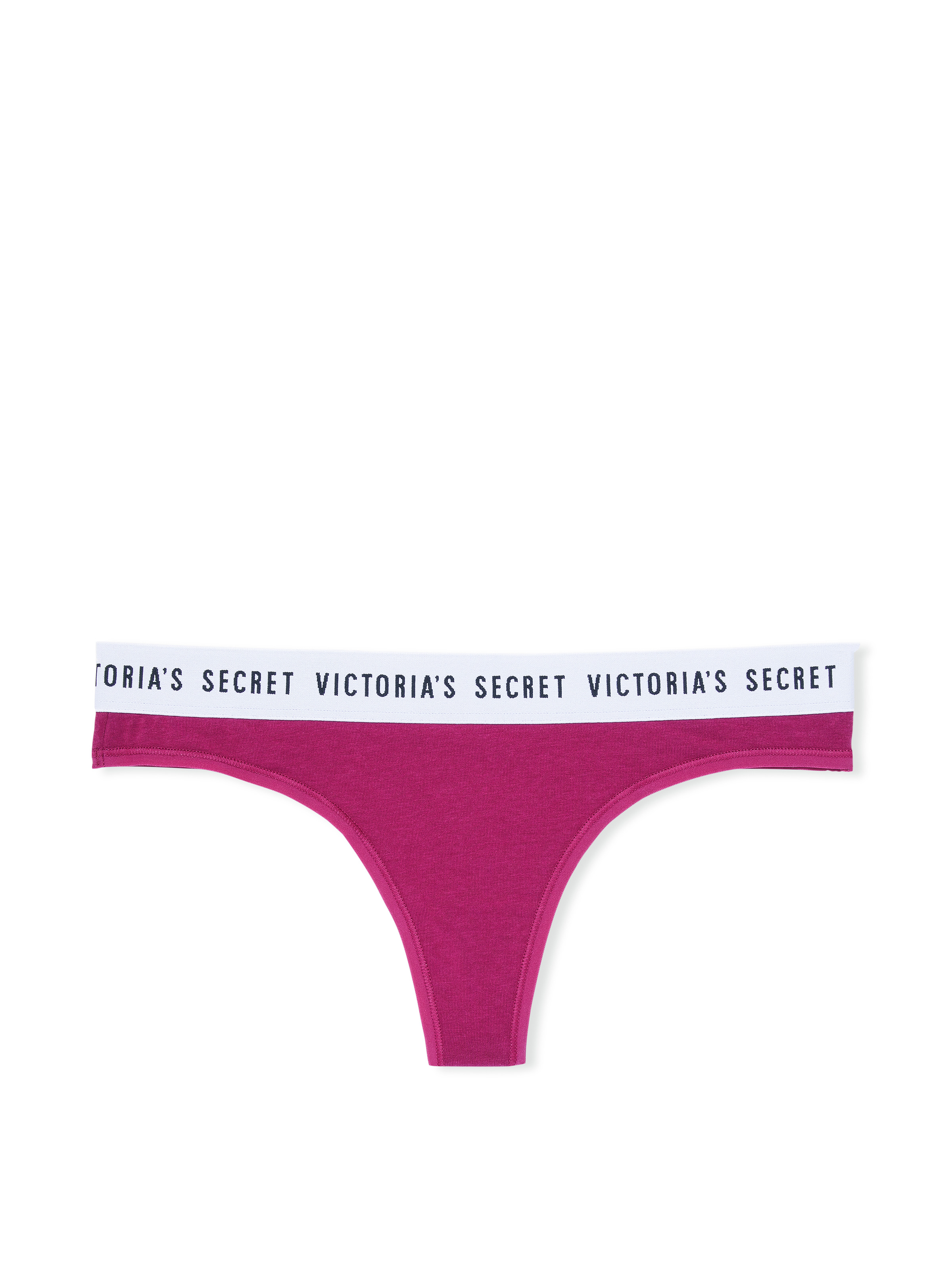 Stretch Cotton Logo Thong Panty image number null