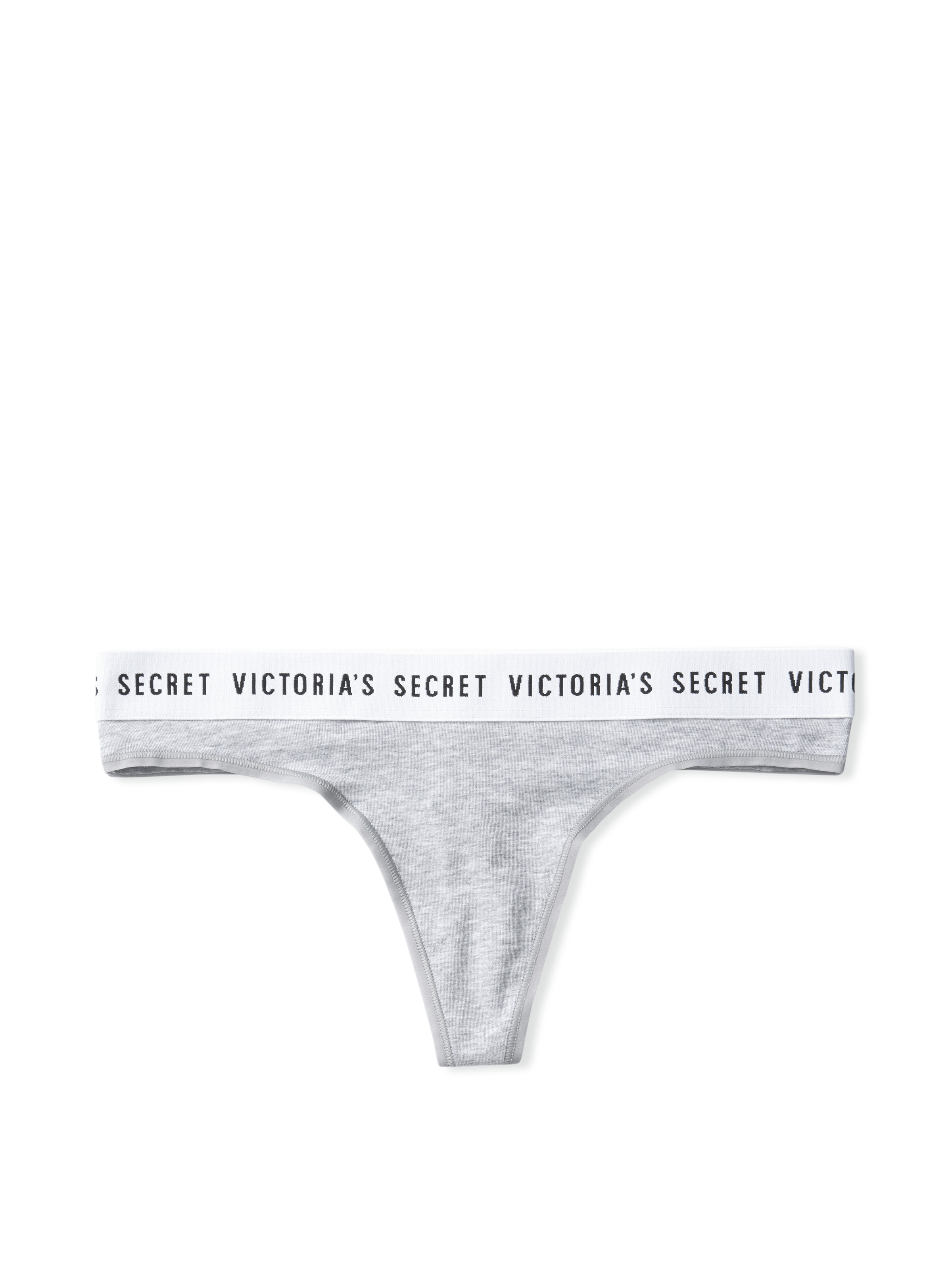 Stretch Cotton Logo Thong Panty image number null