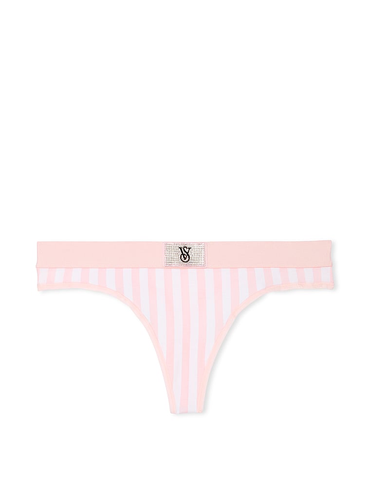 Logo Cotton Shine Patch Thong Panty image number null