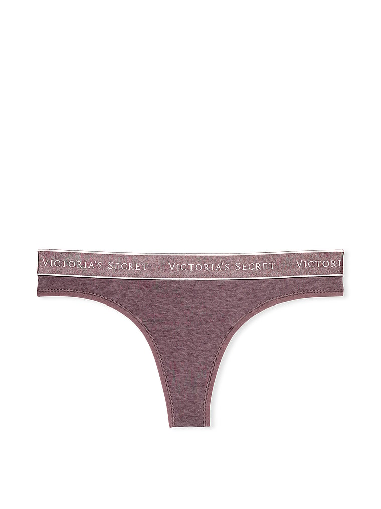 Logo Cotton Thong Panty image number null