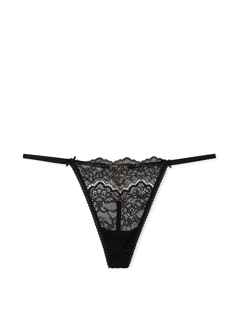 Shine Heartware Lace V-String Panty image number null