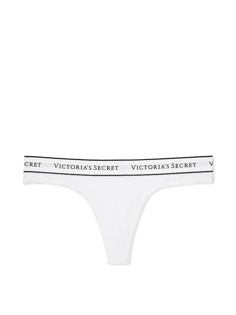 Logo Cotton Thong Panty image number null