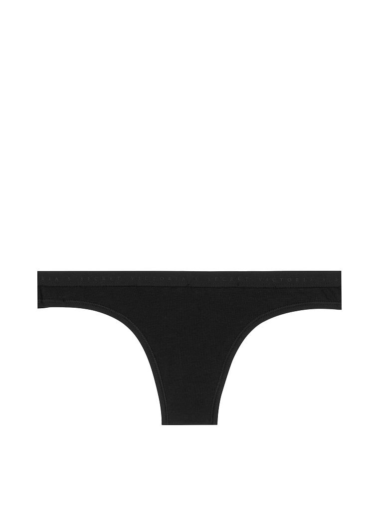 Stretch Cotton Thong Panty image number null