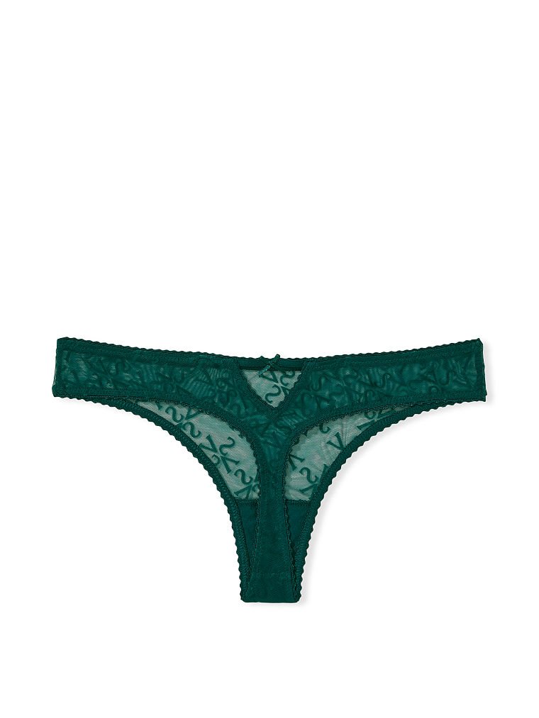 Logo Mesh Thong Panty image number null