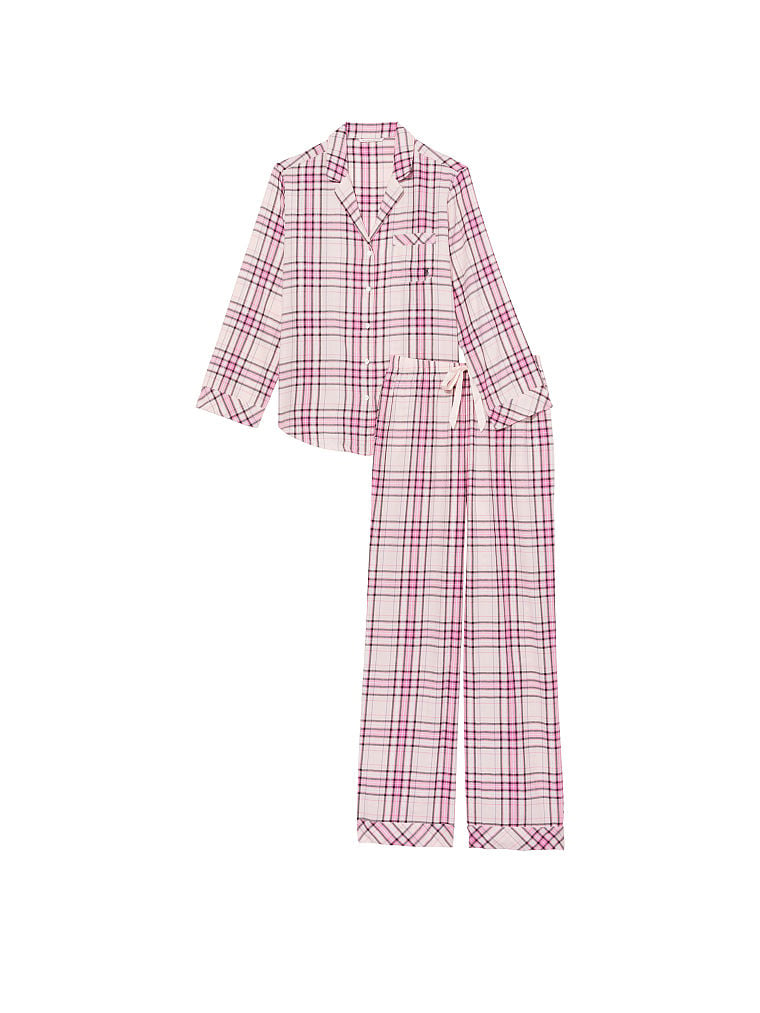 Flannel Long Pajama Set image number null