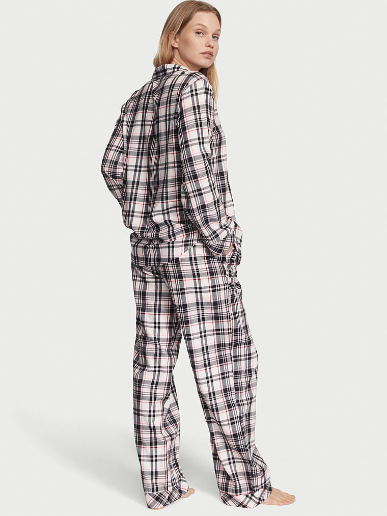 Flannel Long Pajama Set image number null