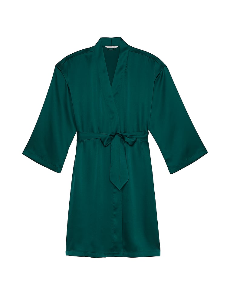 Satin Midi Robe image number null