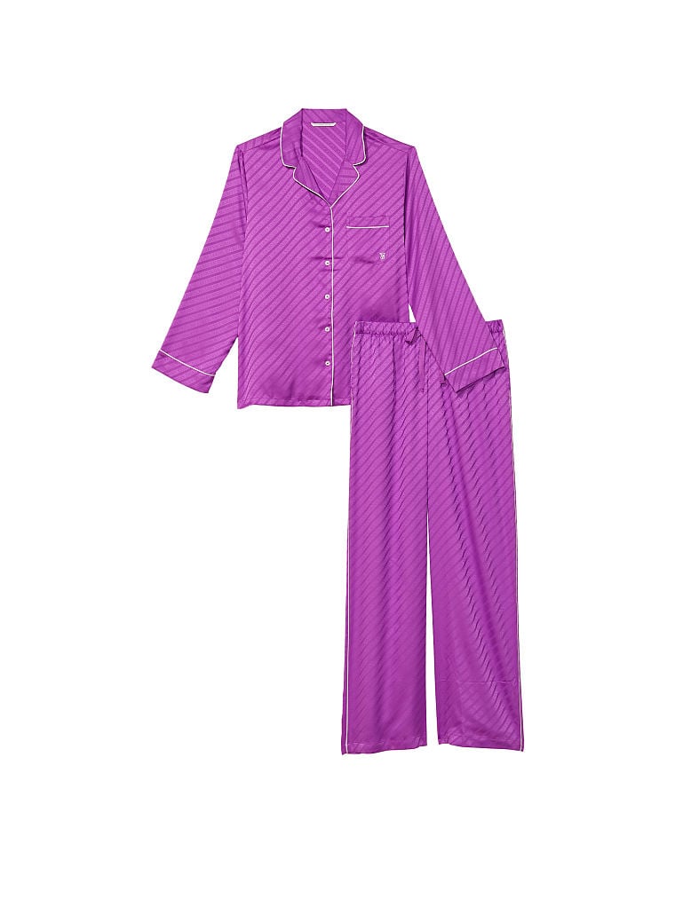 Satin Long Pajama Set image number null