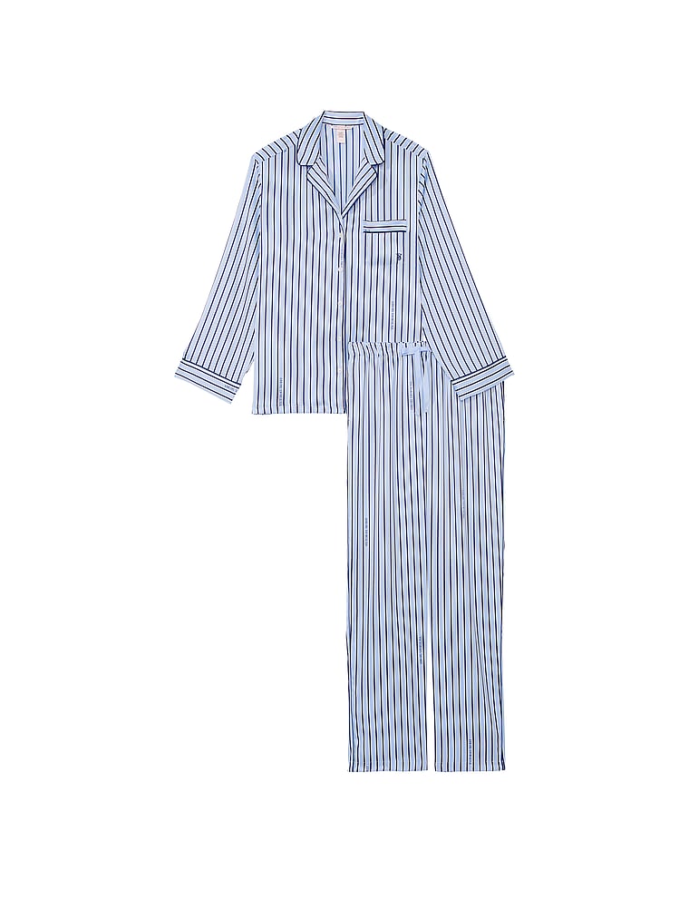 Satin Long Pajama Set image number null