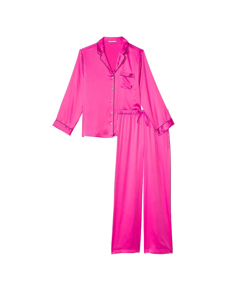 Satin Long Pajama Set image number null