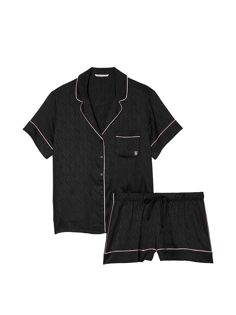 Satin Short Pajama Set image number null